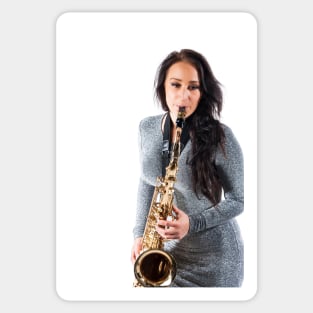 Sax Lady Sticker